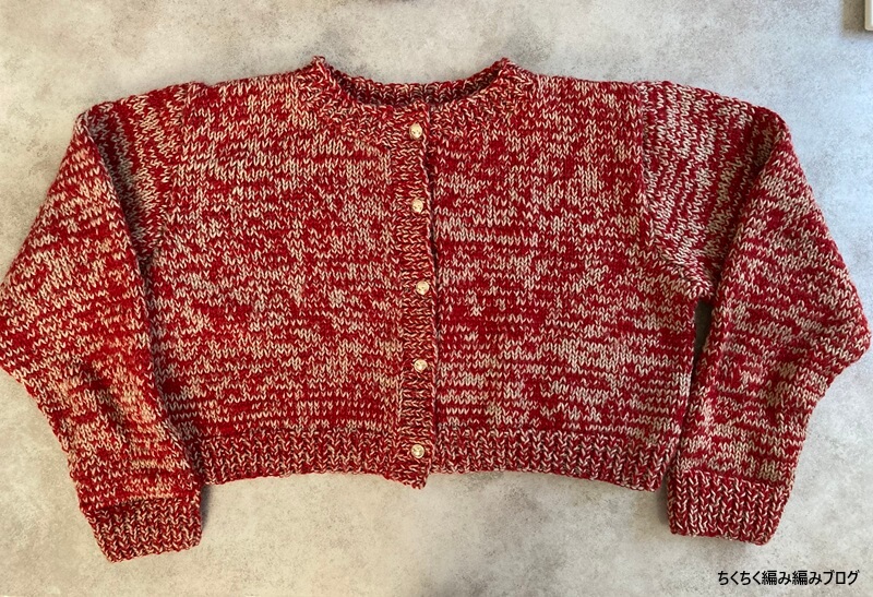 編み物　カーディガン　ボタンホール　ステッチ　かがり方